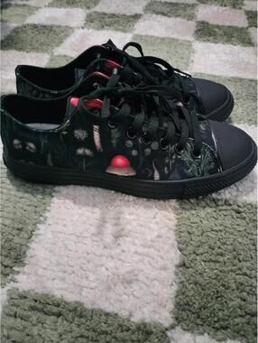Rogue + Wolf sneakers with Mushrooms and ferns